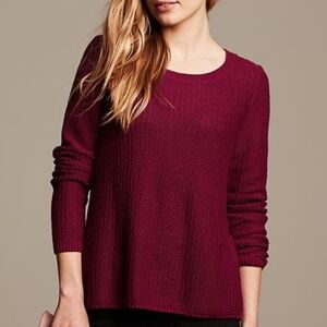 Banana Republic Cranberry Swing Sweater